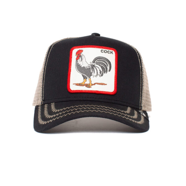 Goorin Bros The Cock Unisex Trucker Cap - Black | 101-0378-BLK - Image 3