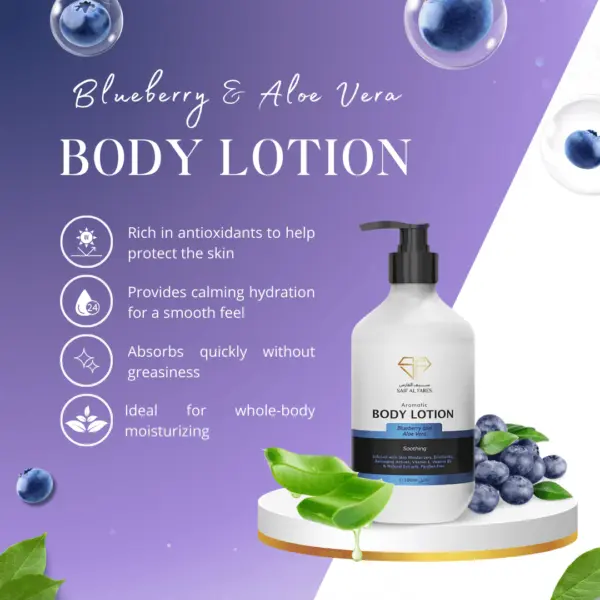 SAIF AL FARES |BLUEBERRY & ALEO VERA BODY LOTION 500ML - Image 3