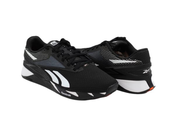 REEBOK|NANO X3|UNISEX|TRAINING SHOES|CBLK/FTWHT/SMORA - Image 3