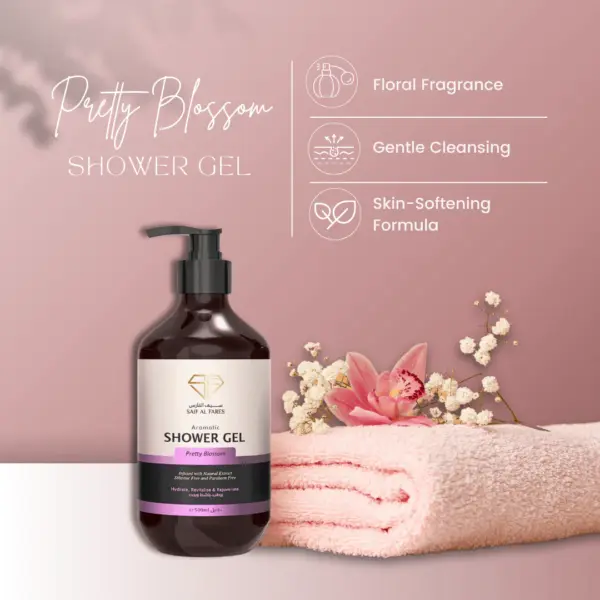 SAIF AL FARES | SHOWER GEL PRETTY BLOSSOM  500ML - Image 2