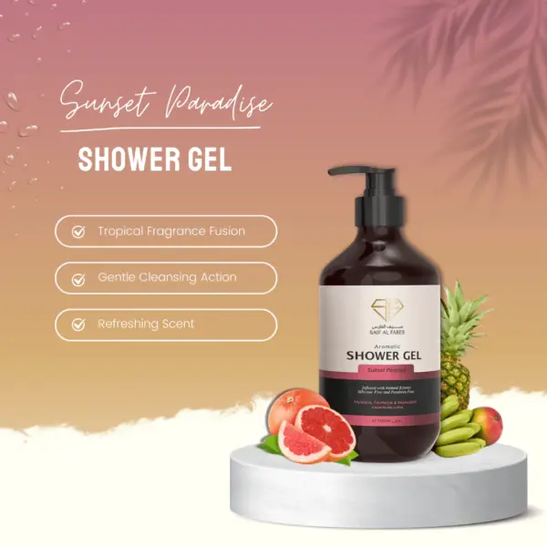 SAIF AL FARES | SHOWER GEL  SUNSET PARADISE 500ML - Image 2