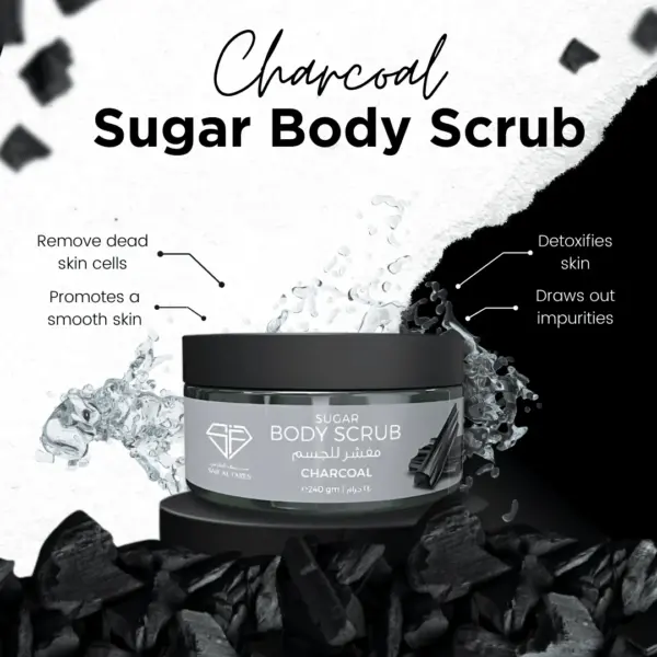 SAIF AL FARES|SUGER BODY SCRUB CHARCOLE 240ML - Image 3