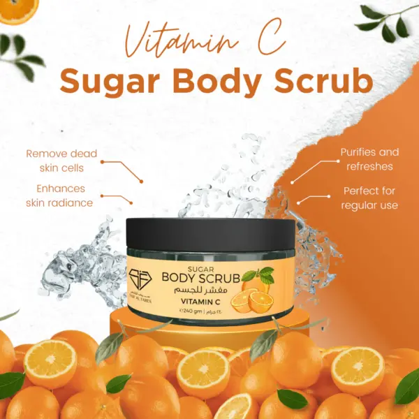 SAIF AL FARES|SUGAR|BODY SCRUB|VITAMIN C|240ml. - Image 2