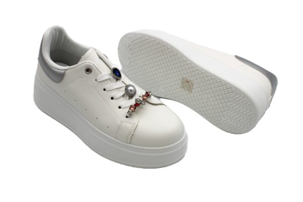 FREDDY-FY 7651-WHITE/SILVER-WOMEN'S SHOES - Image 4