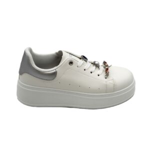 FREDDY-FY 7651-WHITE/SILVER-WOMEN'S SHOES