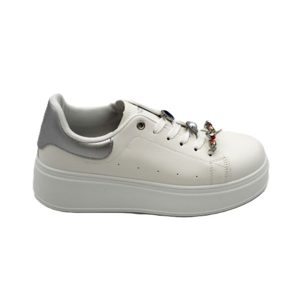FREDDY-FY 7651-WHITE/SILVER-WOMEN'S SHOES